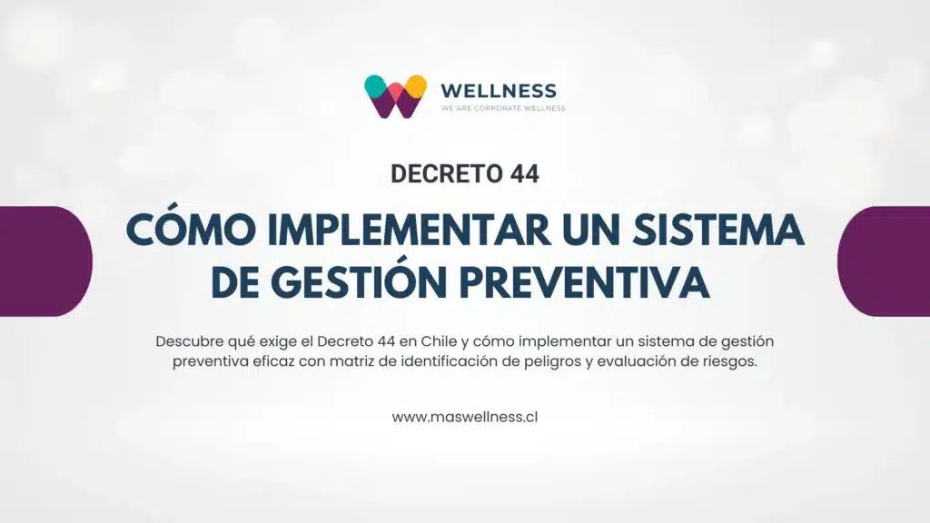 Decreto 44: Cómo implementar un sistema de gestión preventiva con matriz de riesgos 1 Decreto 44